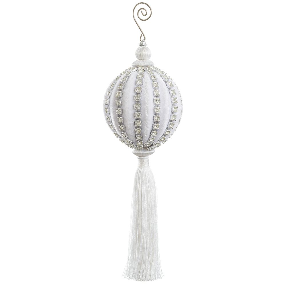 11"DIA.TRIM VEL BALL ORNA/TAS