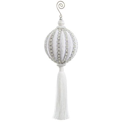 11"DIA.TRIM VEL BALL ORNA/TAS