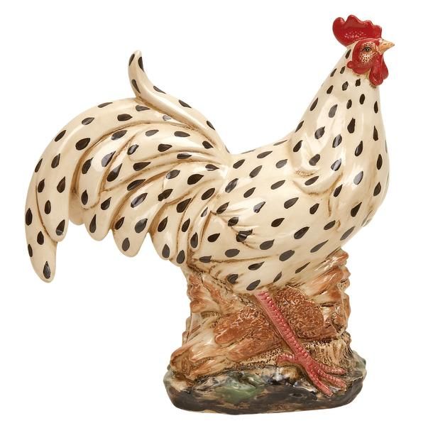 CERAMIC ROOSTER 13"W, 14"H