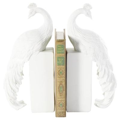 PR PEACOCK BOOKENDS PR 6"W, 12"H
