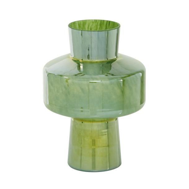 GLASS VASE 9"W, 13"H