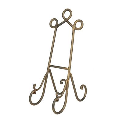 METAL GOLD EASEL 6"W, 15"H