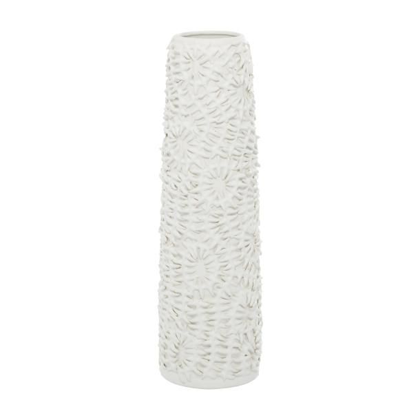 CERAMIC VASE 6"W, 21"H