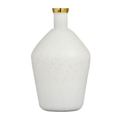 GLASS VASE WHT 9"W, 15"H