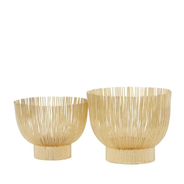 METAL DECOR BOWL S/2 11", 10"H