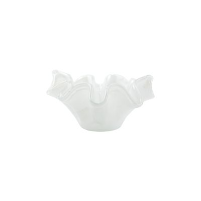 VIETRI ONDA GLASS WHITE SMALL BOWL