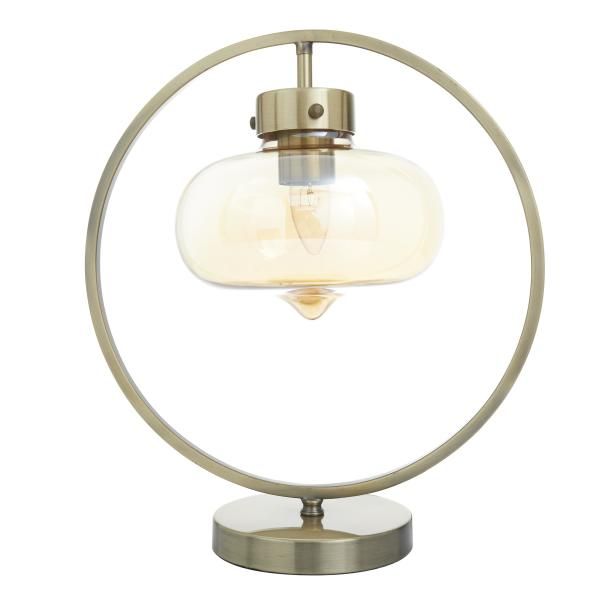 METAL TABLE LAMP 14"W, 15"H
