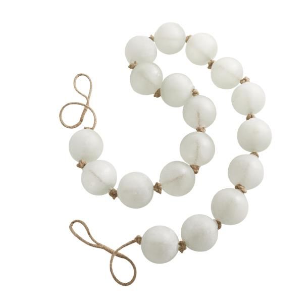 GLASS GARLAND FROSTED 91"L