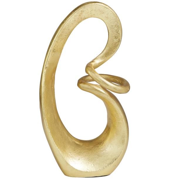 METAL KNOT SCULPTURE GOLD 7"W, 13"H
