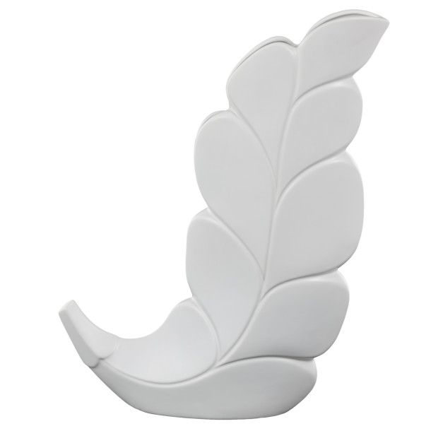 CERAMIC LEAF VASE 15"W, 20"H