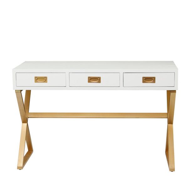 METAL WOODEN DESK 47"W, 30"H