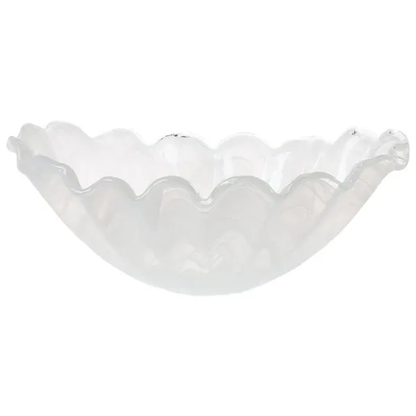 VIETRI ONDA WHITE GLASS CENTERPIECE