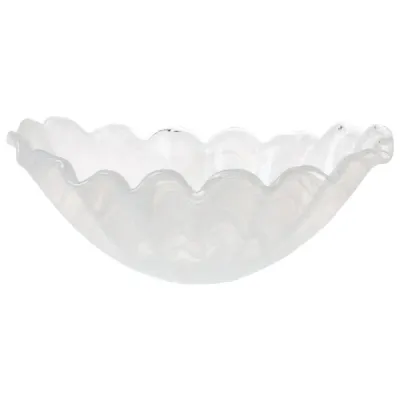 VIETRI ONDA WHITE GLASS CENTERPIECE