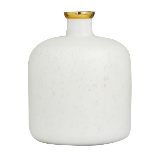 GLASS VASE WHT 10"W, 12"H