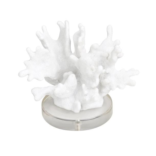 PS CORAL W/CRYSTAL BASE 6"W, 5"H