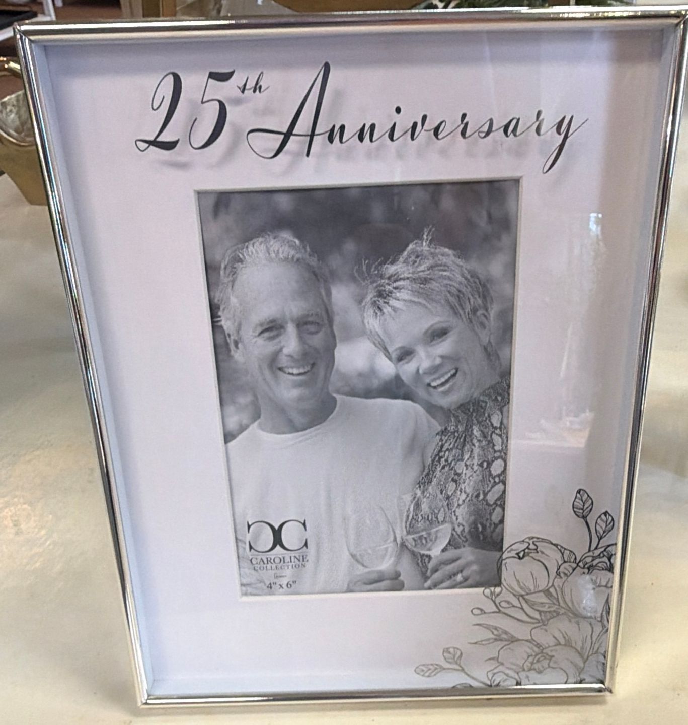 25th Anniversary silver picture frame