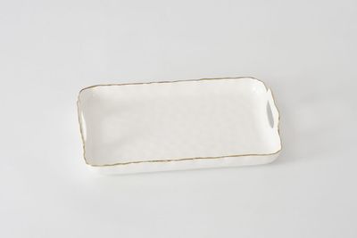 Rectangular Tray with Handles - Gold