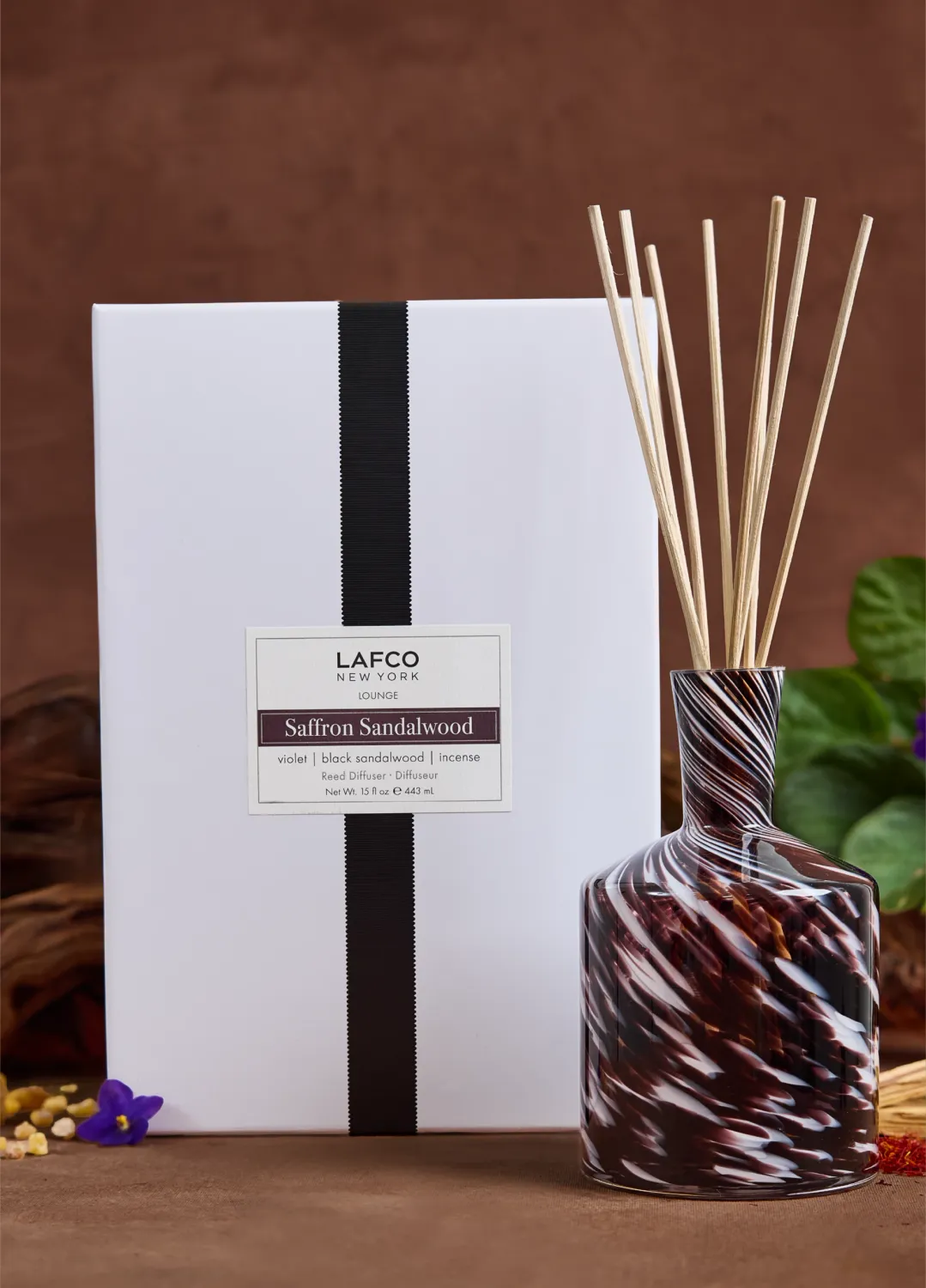 15 oz Saffron Sandalwood Signature Diffuser- Lounge