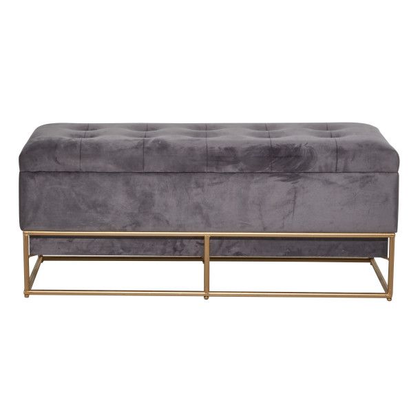 METAL FABRIC STORAGE BENCH 44"W, 19"H