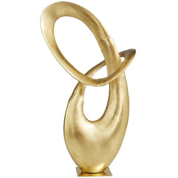 METAL KNOT SCULPTURE 10"W, 17"H