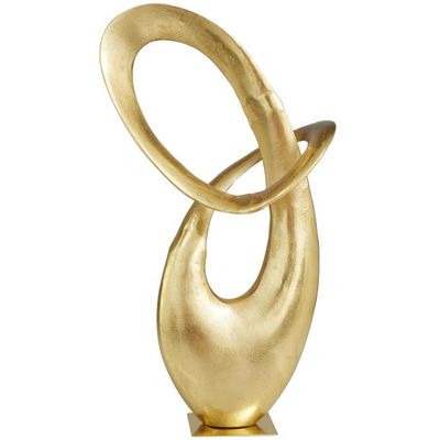 METAL KNOT SCULPTURE 10"W, 17"H