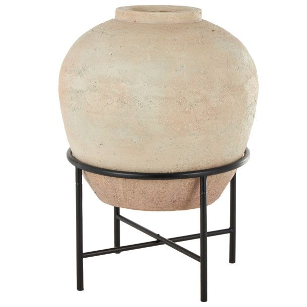 MGO VASE W/METAL STAND 19"W, 26"H