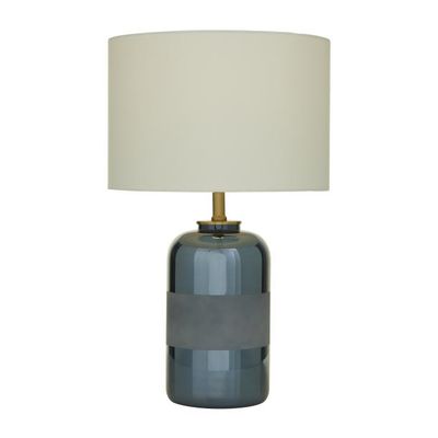 CERAMIC FBRC TABLE LAMP 15"W, 24"H