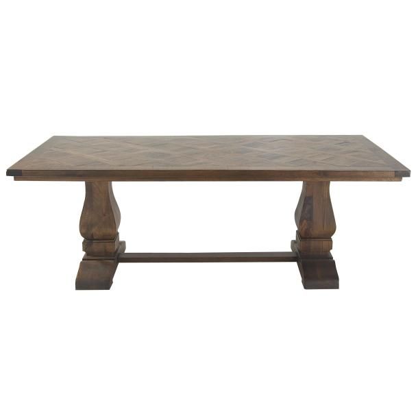 WOODEN DINING TABLE 84"W, 30"H (AB)
