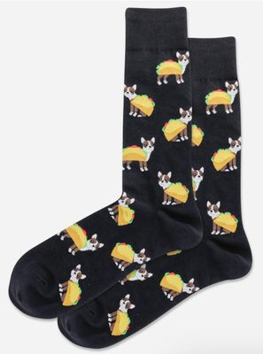 Men's Taco Terrier Crew Socks