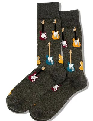 Men's Novelty Electric Guitar Crew Socks
