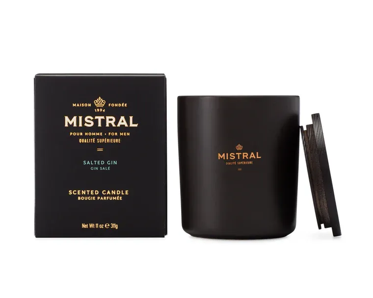 MISTRAL MEN'S SALTED GIN SCENTED CANDLE