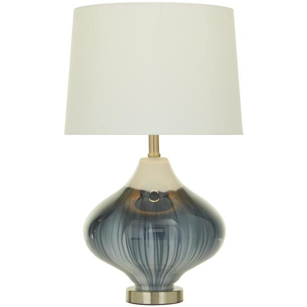 GLASS LAMP GRADUAL BLUE 14"W, 24"H