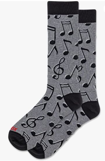 Men's Music Notes Crew Socks