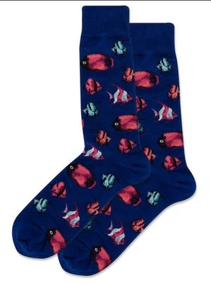 Men's Tropical Fish Crew Socks