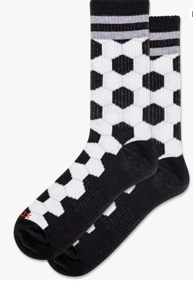 Men's Soccer Print Active Crew Socks