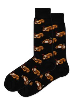 Men's Pizza Sloth Crew Socks