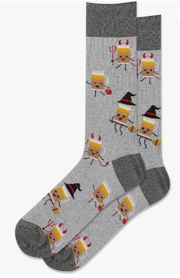 Men's Halloween Beer Crew Socks