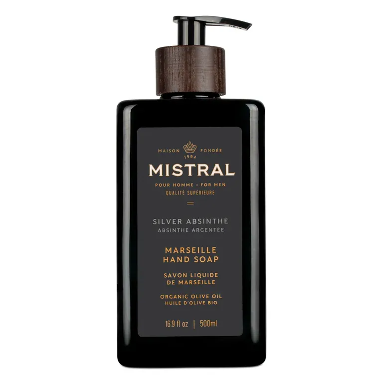 MISTRAL MENS SILVER ABSINTHE MARSEILE HAND SOAP