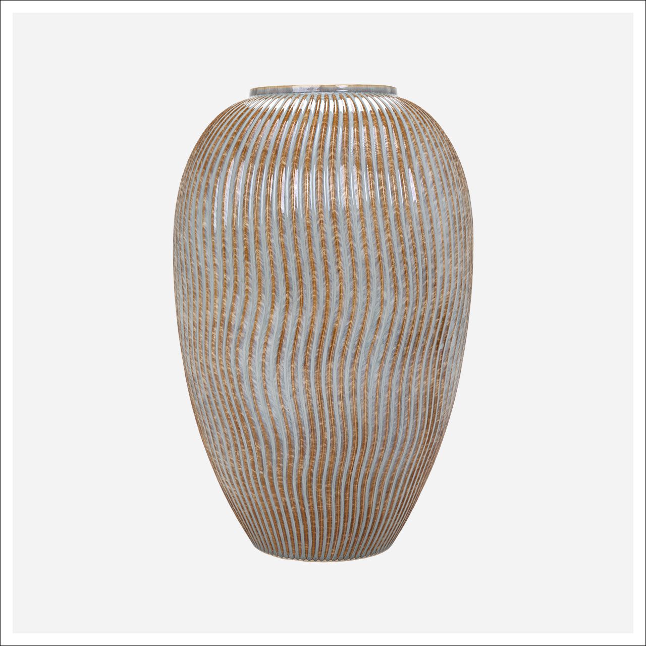 Delina Vase-SB Brown, blue