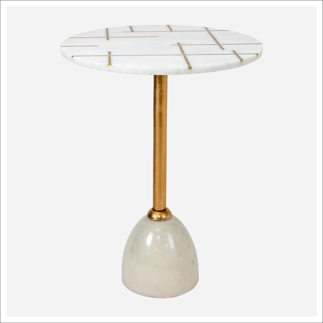 Ellington Accent Table marble, gold