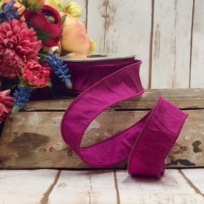 1.5" x 10yds taffeta, mulberry