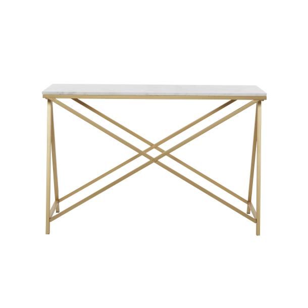 METAL MARBLE CONSOLE TABLE 47"W, 31"H