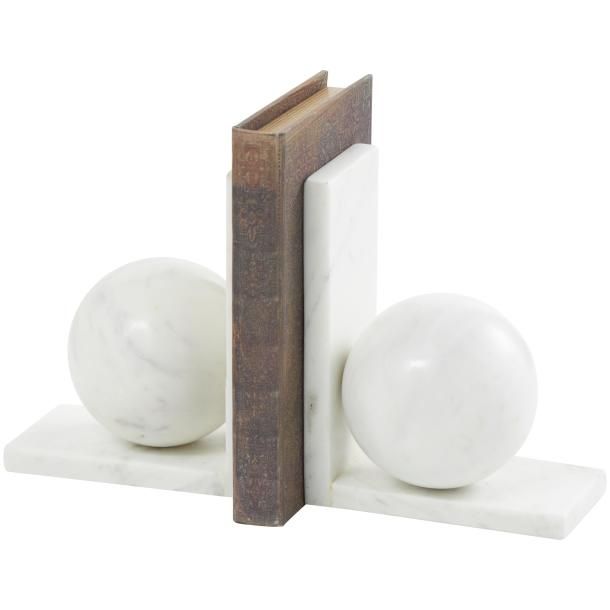MARBLE BALL BOOKEND PR 6"W, 7"H