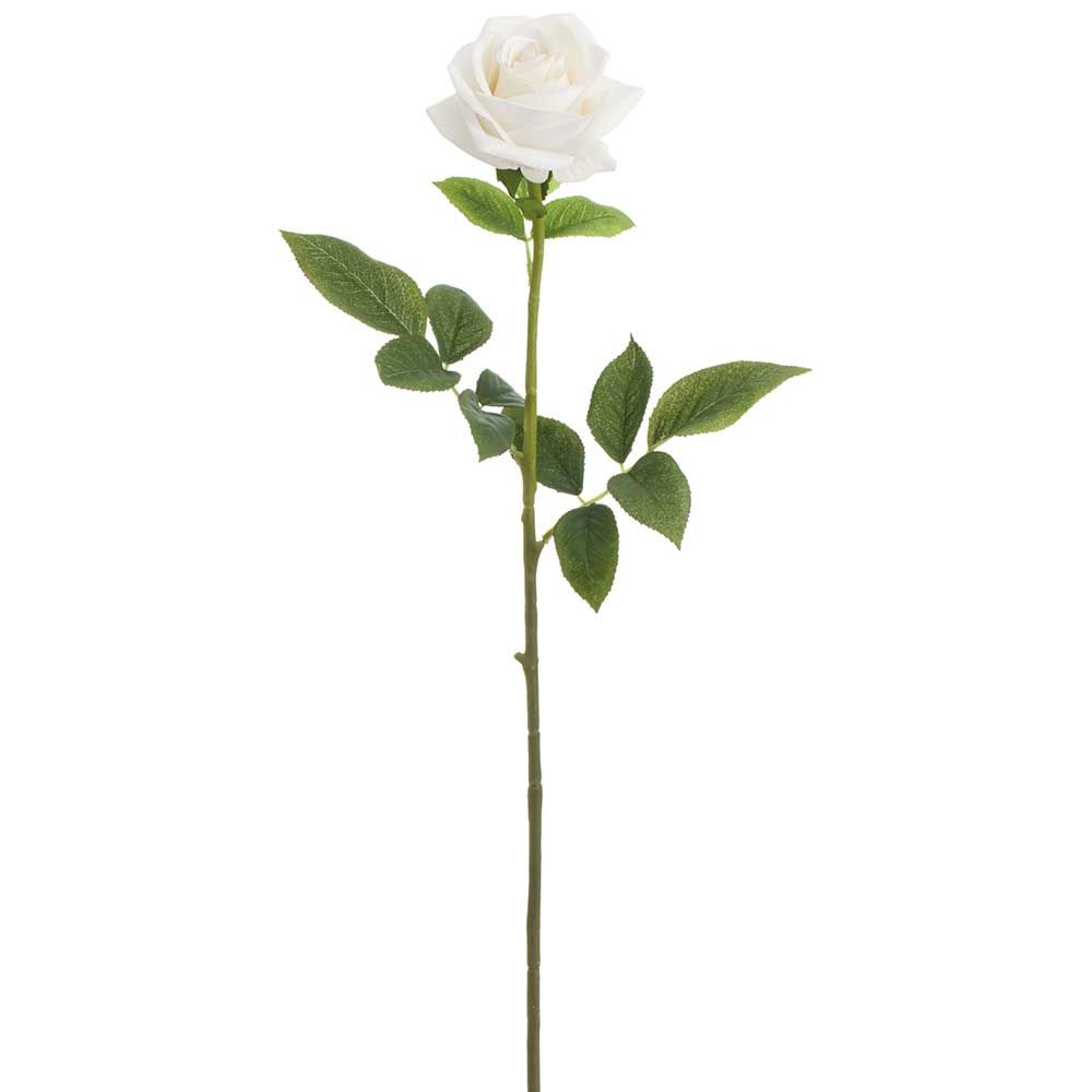 27"REAL TOUCH ROSE SPRAY WH