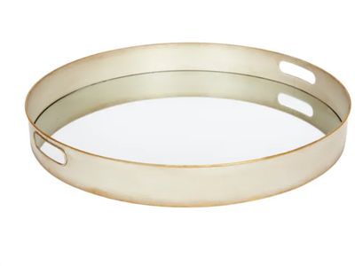 LUNA GREY WASHED METAL TRAY