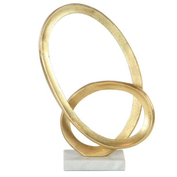 ALUM MARBLE SCULPT 12"W, 17"H