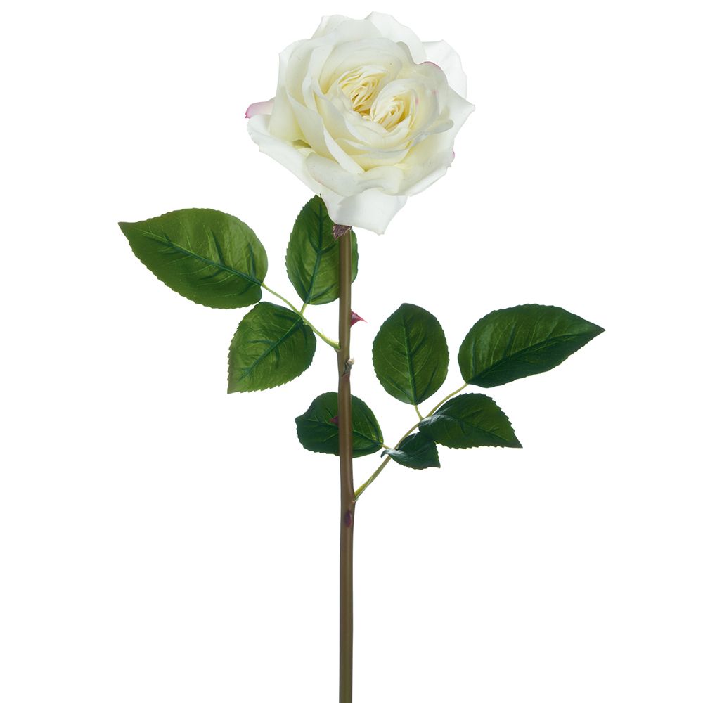 23.5"REAL TOUCH ROSE SPRAY WH