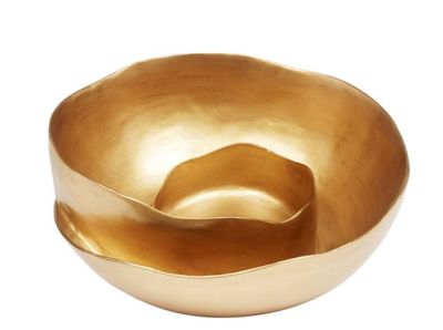 KNOX DECORATIVE GOLD LEAF SWIRL BOWL