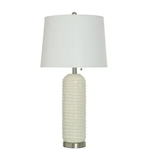 Cannoli Cream Ceramic Table Lamp
