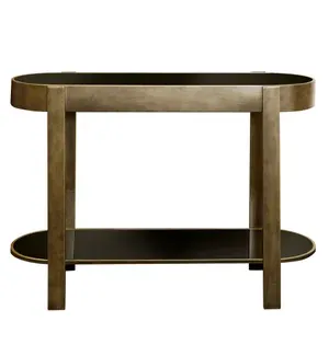 Oval Metal Console Table